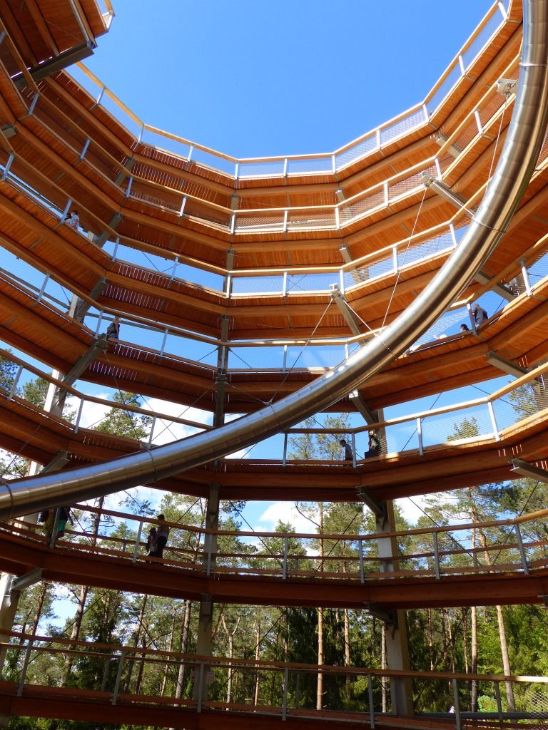 Internal view of the spirals at the Blackforest tree top walk.