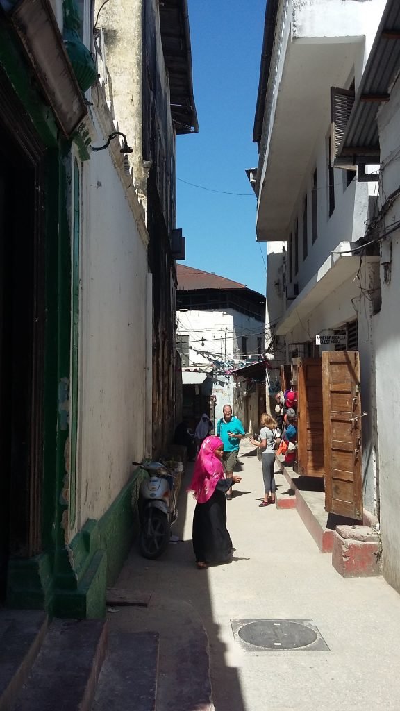 The narrow alleyways of Stone Town Zanzibar.