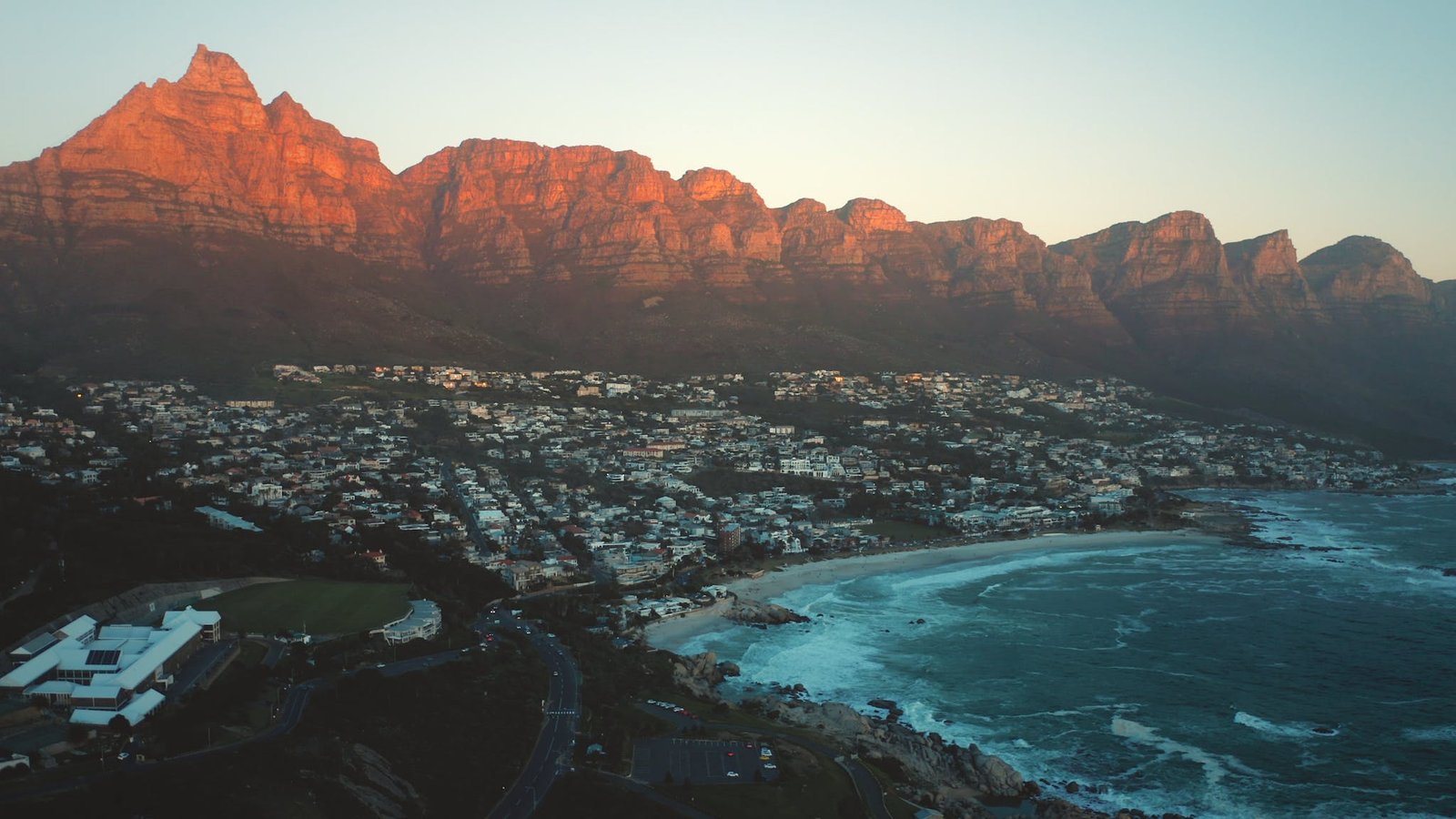 Aerial Shot Of a Sunset in Cape Town