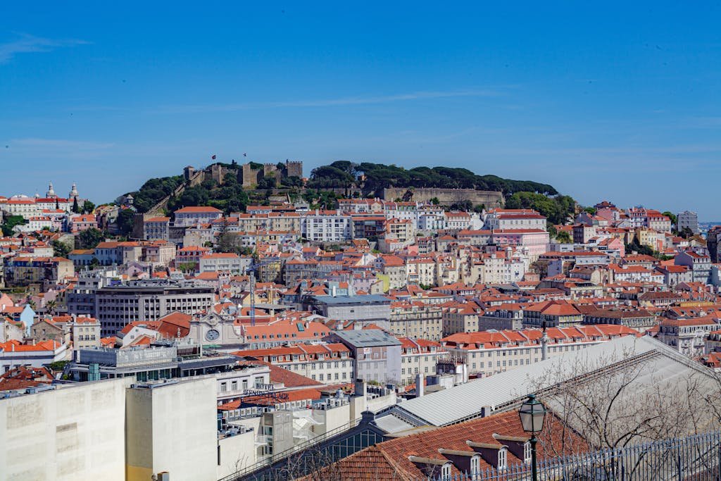 Drone Shot of Lisbon